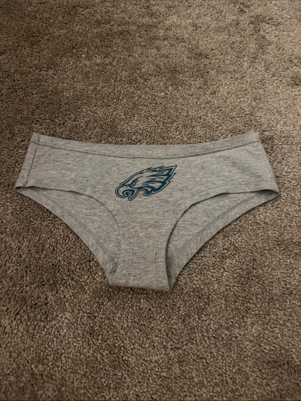 Gray Women's Ladies Hipsters with Green Philadelphia Eagles Logo